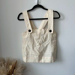 Everlane Apron 100% Linen Tank - Color Canvas Size 2 New With Tag